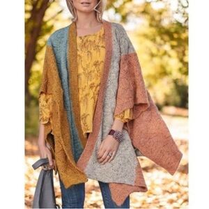 Sundance Shawl Wrap Kimono M / L Knit Boho Western Festival Blanket Cowgirl